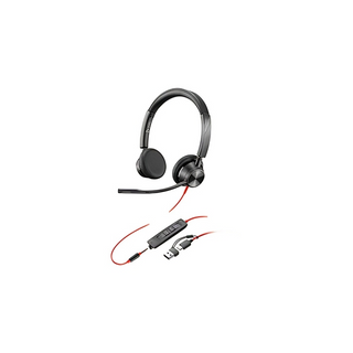 HP Poly 8X222AA Blackwire 3325 Headset (BW3325-M), USB-C with USB-C/A Adapter Price in Dubai UAE
