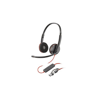 HP Poly 8X228A6 Blackwire 3220 Stereo Headset (BW3220), USB-C with USB-C/A Adapter, Bulk Pack Price in Dubai UAE