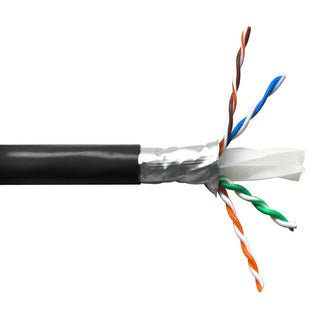 Datacom DC-CBL-C6AUT-PE-5 Cat6A U/UTP 10G 4pair 23AWG Cable UV Stabilized Outdoor Rated-PE 305M/Box Black Price in Dubai, UAE