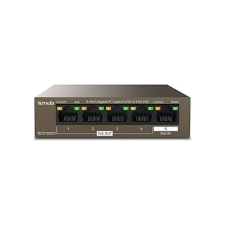 Tenda TEG1105PD 5-Port Gigabit PD Switch with 4-Port PoE Price in Dubai UAE